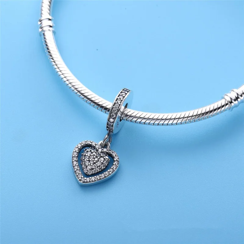 (kép) PANDORA ezüst függő charm, Szív - mh2Atq3F - Megtekintés 4