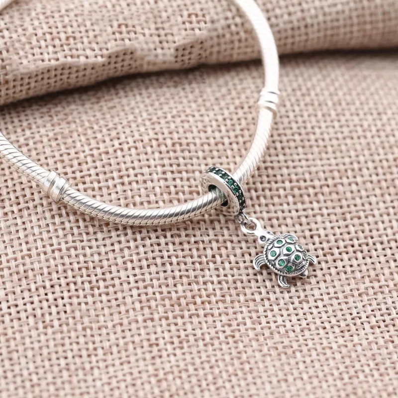 (kép) PANDORA ezüst függő charm, teknősök - Megtekintés 4