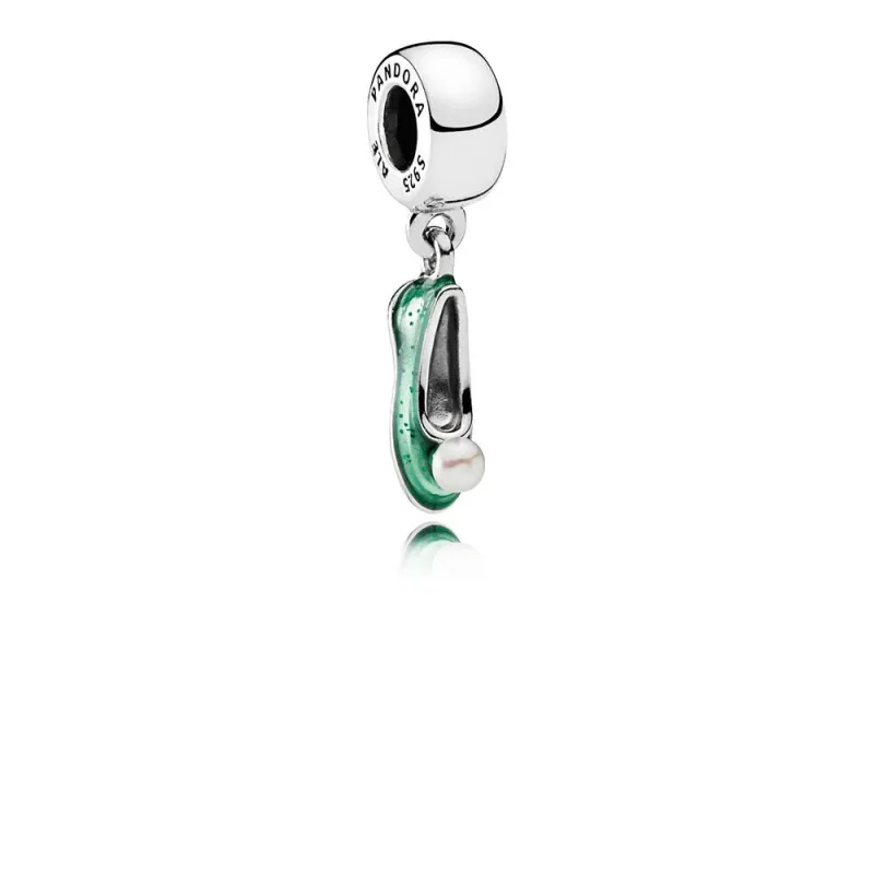 (kép) PANDORA ezüst függő charm, Tinker Bell's Shoe