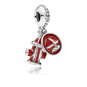 (kép) PANDORA ezüst függő charm, Tűzoltó Essentials