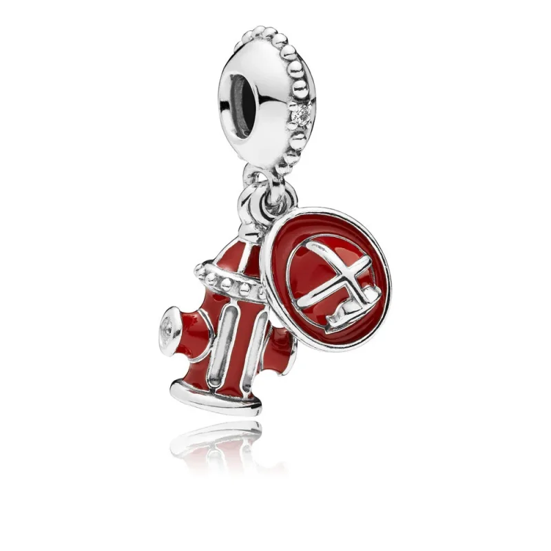 (kép) PANDORA ezüst függő charm, Tűzoltó Essentials