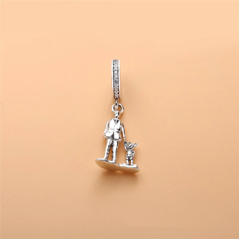 (kép) PANDORA ezüst függő charm, Walt Disney és Mickey Mouse - Megtekintés 2