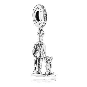 (kép) PANDORA ezüst függő charm, Walt Disney és Mickey Mouse