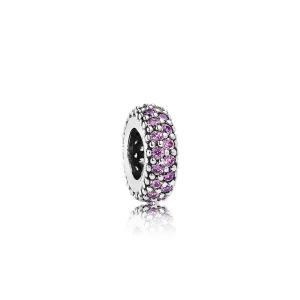 (kép) PANDORA ezüst spacer, Fancy Purple Pavé inspiráció