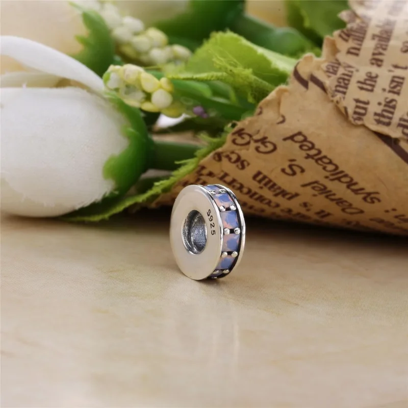 (kép) PANDORA Ezüst spacer opálos-fehér kristállyal - 791724NOW - Megtekintés 2