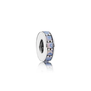 (kép) PANDORA Ezüst spacer opálos-fehér kristállyal - 791724NOW