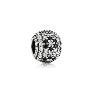 (kép) PANDORA Fekete cseresznyevirág pavé charm - 791170NCK