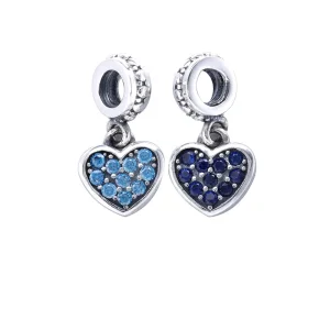 (kép) PANDORA Függő fekete pavé szív charm - 791023NCK