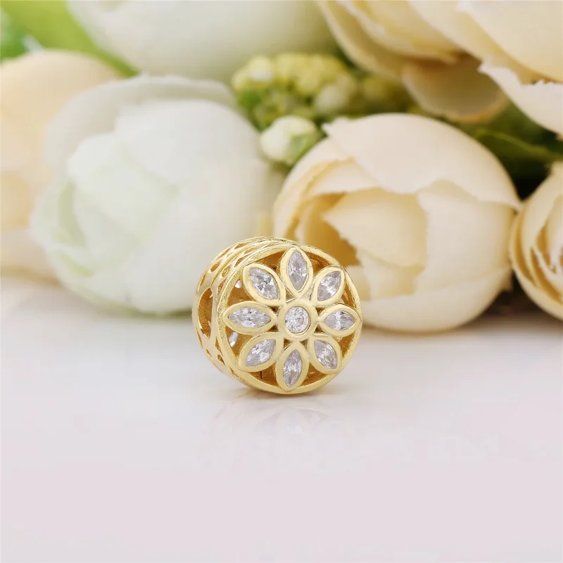 (kép) PANDORA fényűző virág charm - 757639CZ - Megtekintés 2