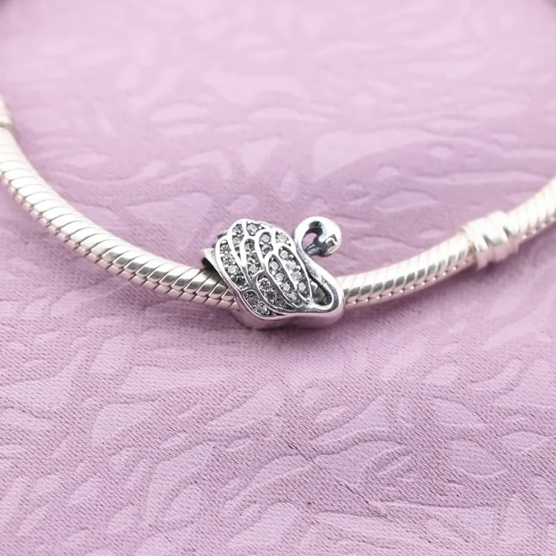 (kép) PANDORA Hattyú ezüstcharm áttetsző cirkóniával - 791732CZ - Megtekintés 2