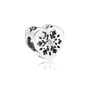 (kép) PANDORA Hópehely szív - 796359CZ