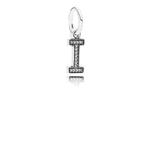 PANDORA I betű függő charm - 791321CZ (kép) PANDORA I betű függő charm - 791321CZ