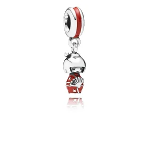 (kép) PANDORA Japán baba függő charm - 791368EN09