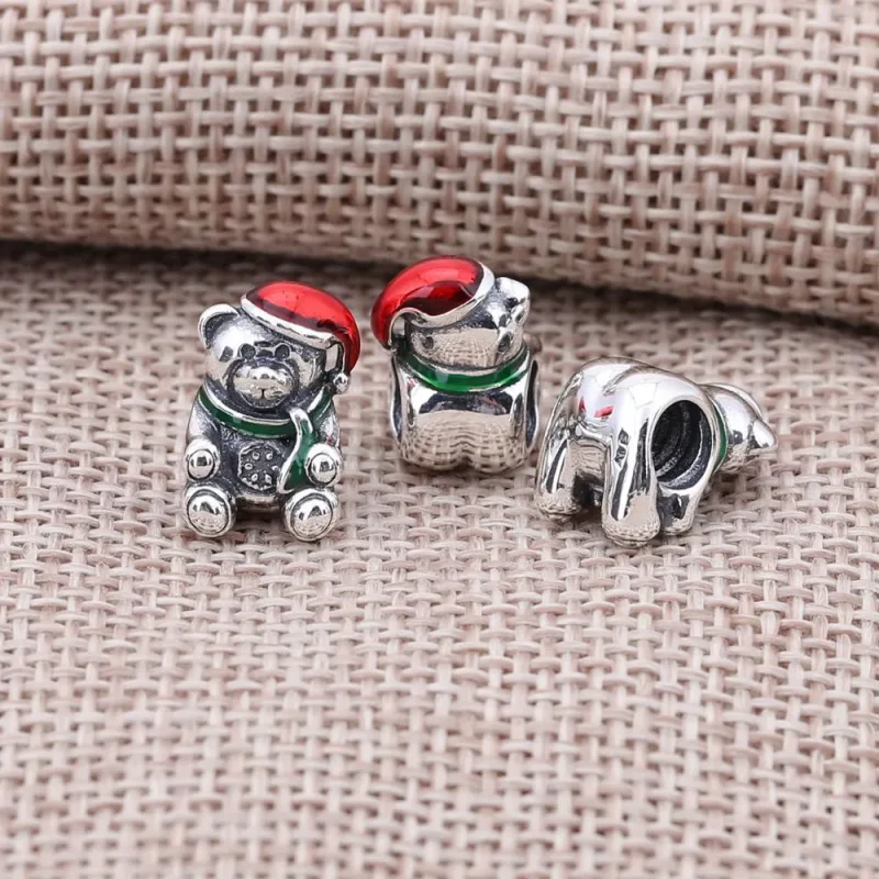 (kép) PANDORA Karácsonyi maci charm - 791391ENMX - Megtekintés 2