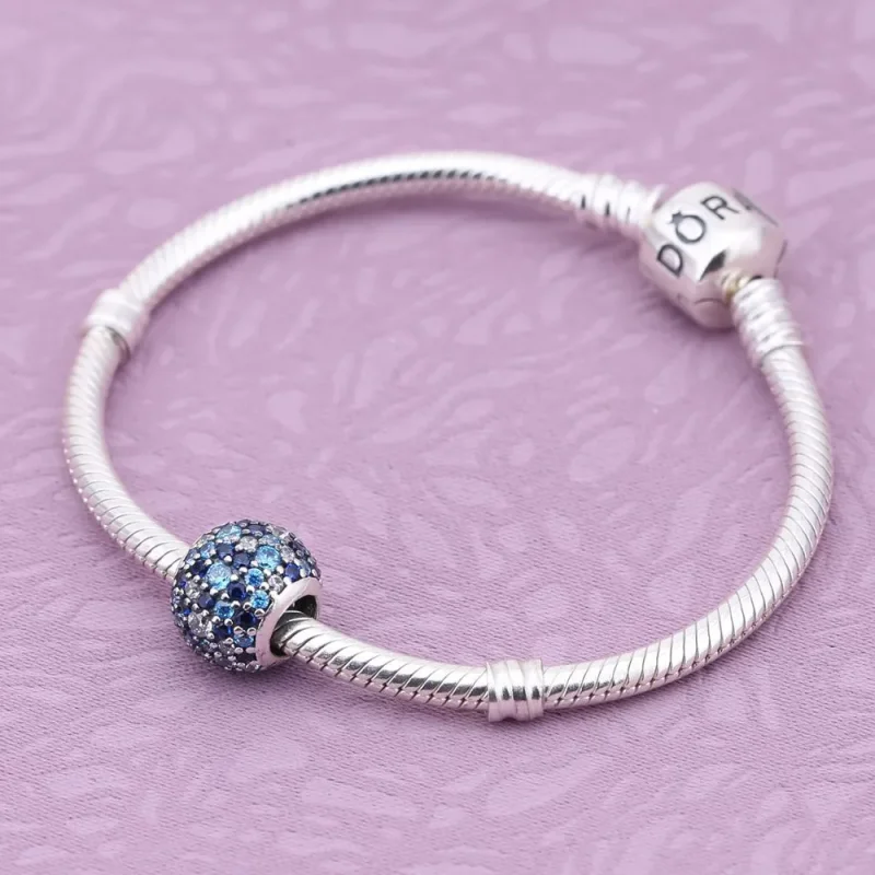 (kép) PANDORA Kék ég pavé gömb, Sterling ezüst, kék színű - 791261NSBMX - Megtekintés 2