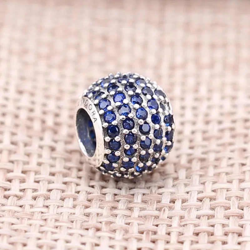 (kép) PANDORA Kék pavé gömb charm - 791051NCB - Megtekintés 2