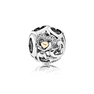 (kép) PANDORA Kéttónusú charm, A romantika szíve