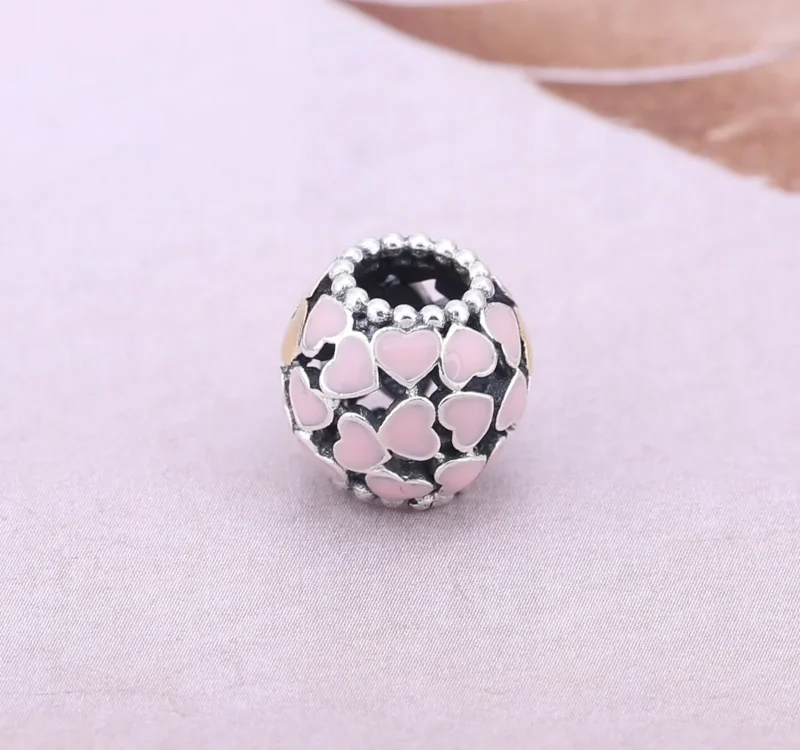 (kép) PANDORA Kéttónusú charm, Sok szeretettel - Megtekintés 2