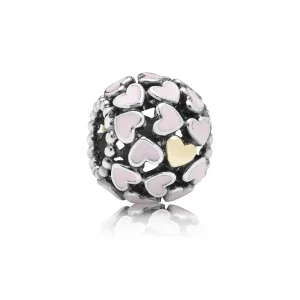 (kép) PANDORA Kéttónusú charm, Sok szeretettel
