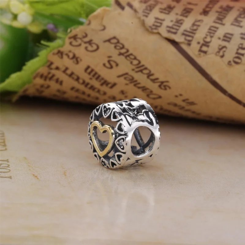 (kép) PANDORA Kéttónusú charm, Szerető Kör - Megtekintés 2
