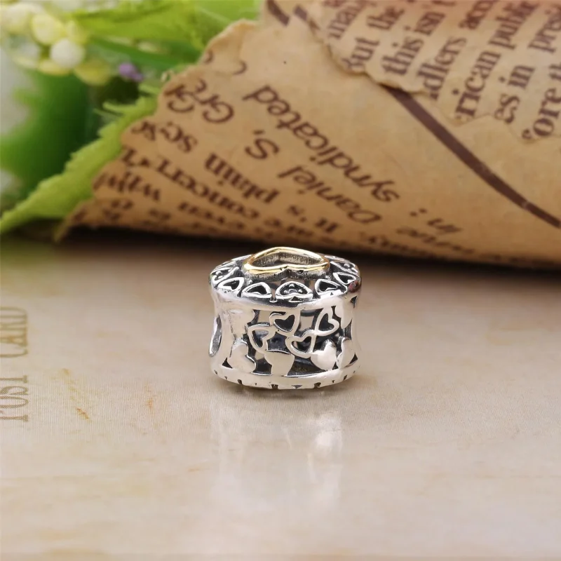 (kép) PANDORA Kéttónusú charm, Szerető Kör - Megtekintés 3