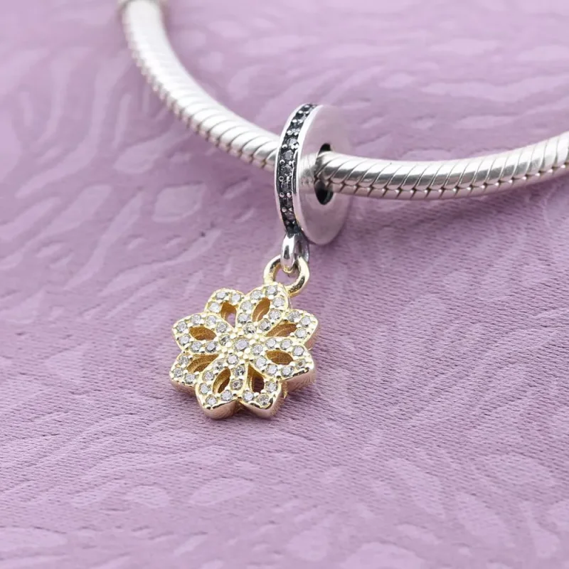 (kép) PANDORA Kéttónusú függő charm, Csipke Botanique - Megtekintés 2