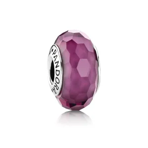 (kép) PANDORA Lila fazettált üveg charm - 791071