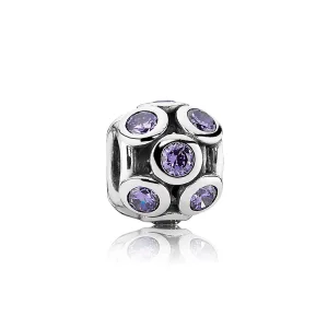 (kép) PANDORA Lila áttört mintás, csillogó körök charm - 791153ACZ
