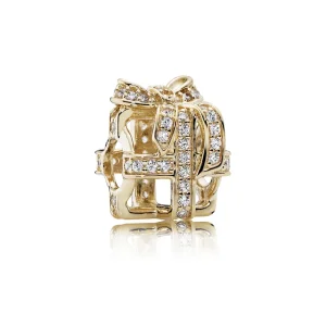 (kép) PANDORA Meglepetés 14k aranycharm áttetsző cirkóniával - 750839CZ