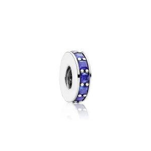 (kép) PANDORA Nonfiguratív ezüst spacer kék kristállyal - 791724NCB