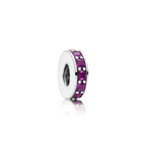 (kép) PANDORA Nonfiguratív ezüst spacer lila kristállyal - 791724NRP