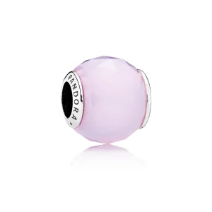 (kép) PANDORA Opálfényű, rózsaszín fazettált charm - 791722NOP
