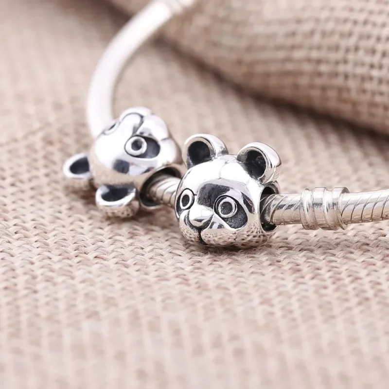 (kép) PANDORA Panda ezüstcharm fekete tűzzománccal - 791745EN16 - Megtekintés 2