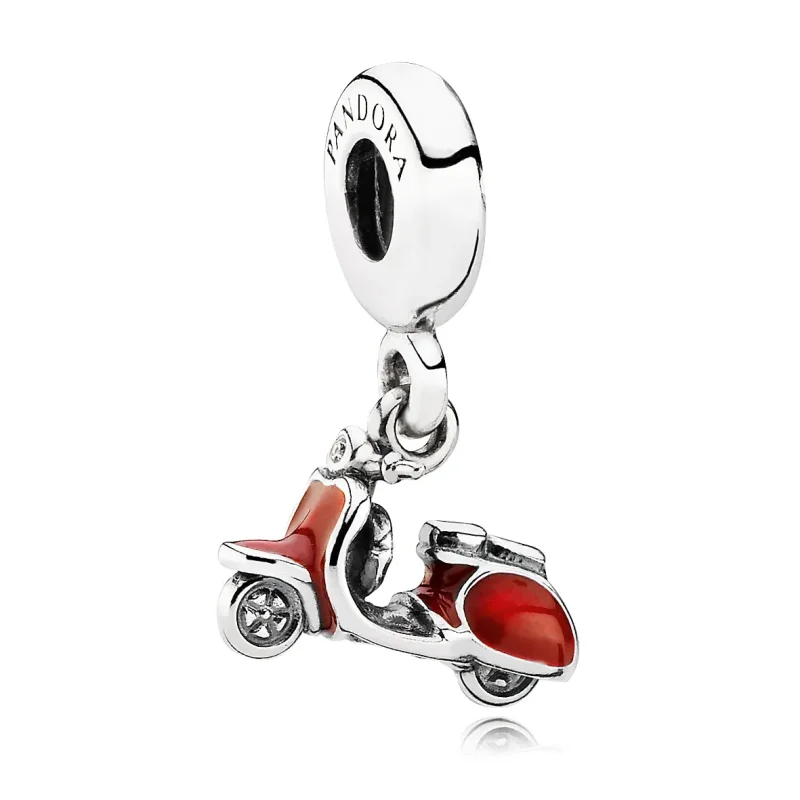 (kép) PANDORA Piros robogó függő charm - 791140EN42