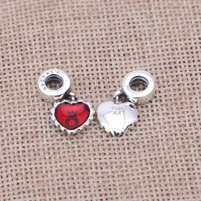 (kép) PANDORA Piros szív függő charm - 790471EN07 - Megtekintés 2