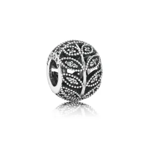 (kép) PANDORA Ragyogó levelek törtmintás charm - 791380CZ