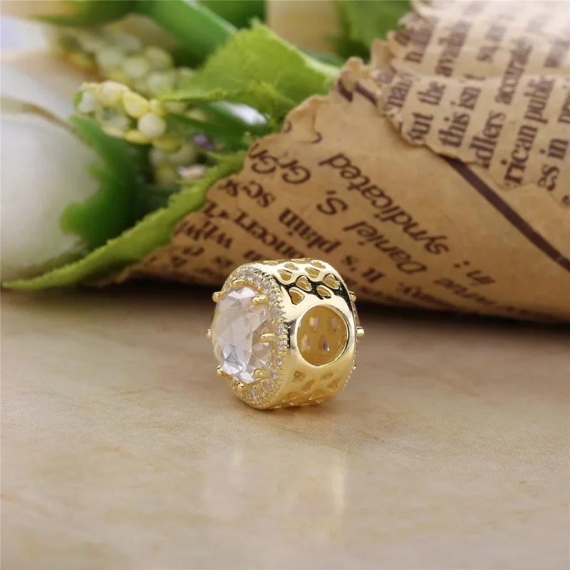 (kép) PANDORA Ragyogó szívek charm, sterling ezüst charm, áttetsző cirkónia - 750843CZ - Megtekintés 4