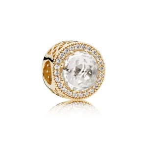 (kép) PANDORA Ragyogó szívek charm, sterling ezüst charm, áttetsző cirkónia - 750843CZ
