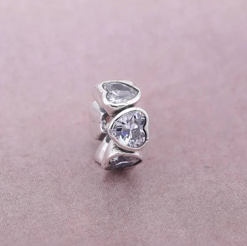 (kép) PANDORA Ragyogó szívek spacer - 791252CZ - Megtekintés 2