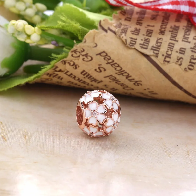 (kép) PANDORA Rose charm, Fehér kankalin réten - Megtekintés 2
