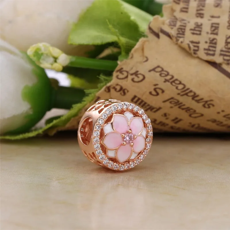 (kép) PANDORA Rose charm, Magnólia virágzás - Megtekintés 2