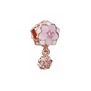 (kép) PANDORA Rose függő charm, Magnolia Bloom Pale Cerise