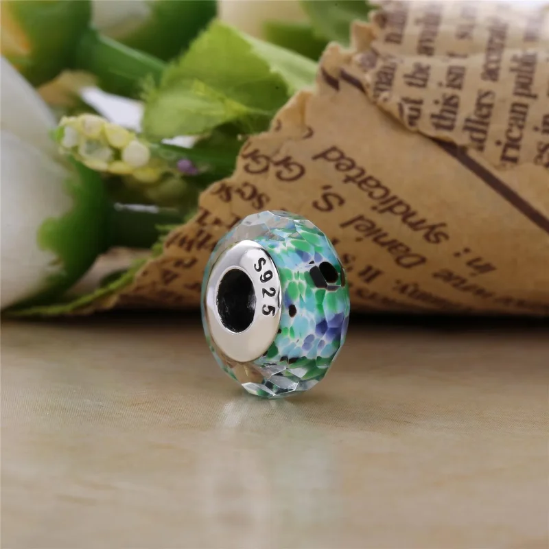 (kép) PANDORA Rózsaszín batikmintás fazettált üveg charm - 791608 - Megtekintés 2