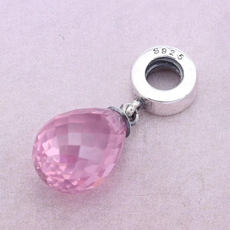 (kép) PANDORA Rózsaszín fazettált üvegcsepp függő charm - 791602CPK - Megtekintés 2