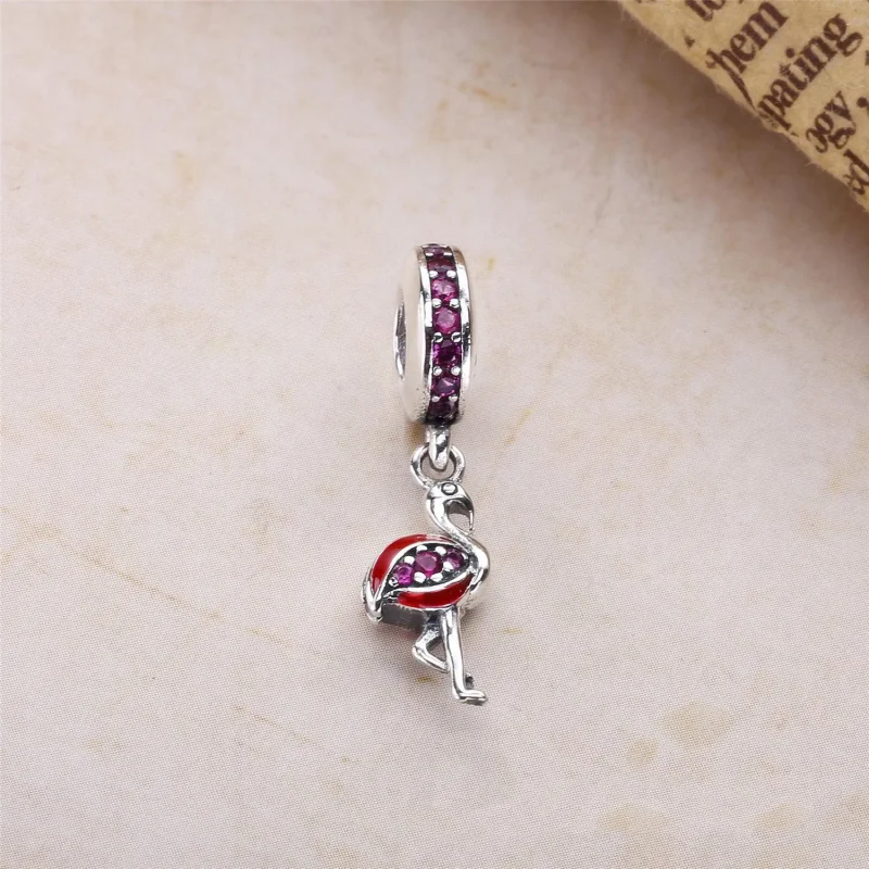 (kép) PANDORA Rózsaszín flamingó függő charm - 791294CZS - Megtekintés 2