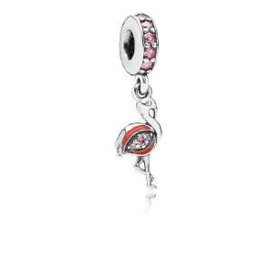 PANDORA Rózsaszín flamingó függő charm - 791294CZS (kép) PANDORA Rózsaszín flamingó függő charm - 791294CZS