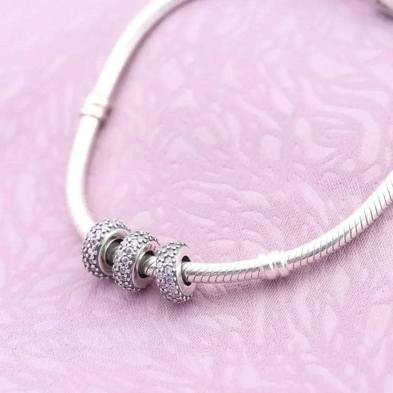 (kép) PANDORA Rózsaszín-lila pavé inspiráció - 791359PCZ - Megtekintés 2