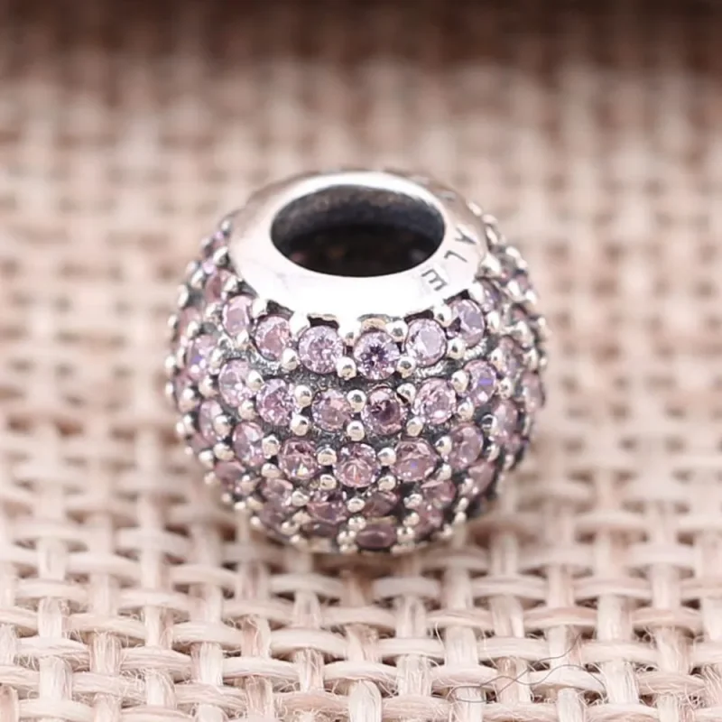 (kép) PANDORA Rózsaszín pavé gömb - 791051PCZ - Megtekintés 2