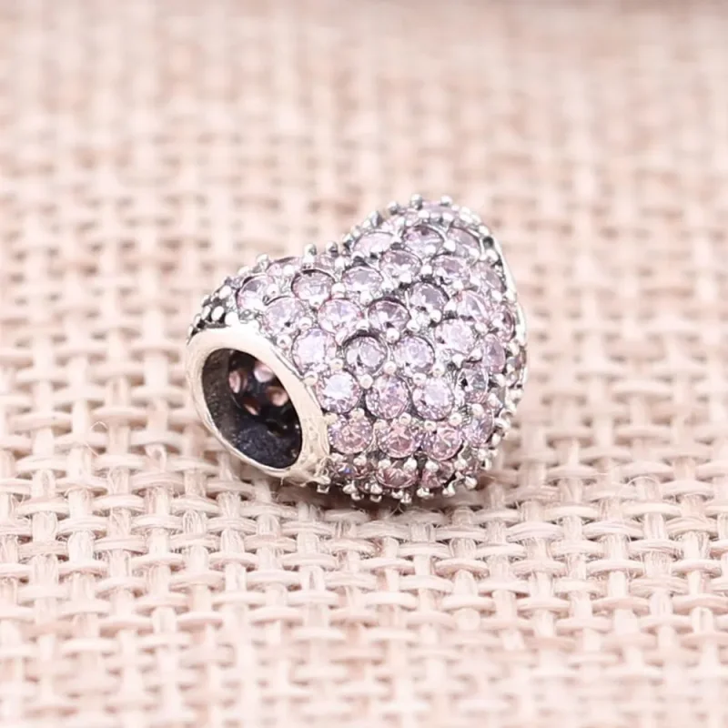 (kép) PANDORA Rózsaszín pavé szív charm - 791052PCZ - Megtekintés 2