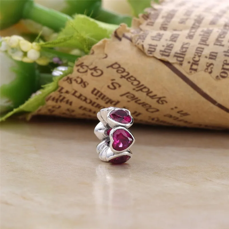 (kép) PANDORA Rózsaszín ragyogó szívek spacer - 791252CZS - Megtekintés 4